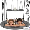Image de Portique - TECTAKE - Balançoire nid doiseau SWAYER réglable en hauteur charge de 120 kg pour intérieur extérieur Ø 100cm - Gris