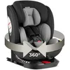 Image de Siège auto - TECTAKE - Siège auto pivotant LINUS pivotant à 360° avec 2 angles dinclinaison norme i-Size ISOFIX - Gris