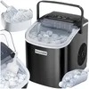 Image de Machine à glaçons - TECTAKE - Machine à glace ARCTIC en acier avec réservoir deau de 12 L avec 2 tailles de glaçons - Noir