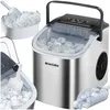 Image de Machine à glaçons - TECTAKE - Machine à glace ARCTIC en acier avec réservoir deau de 1 2 L avec 2 tailles de glaçons - Argent