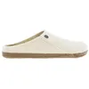 Image de Mules Birkenstock Zermatt en laine blanche pour adulte