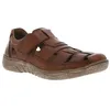 Image de Sandales cuir - Homme - Marron - Ouvertes sur les côtés