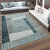 Image de Tapis Intérieur Et Extérieur Géométrique Turquoise Gris [60x100 cm]