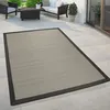 Image de Paco Home Tapis Intérieur & Extérieur Tissage À Plat Moderne Look Naturel Uni En Gris Gris 80x150 cm