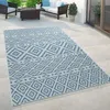 Image de Tapis dintérieur et dextérieur pour balcons et terrasses au design Skandi en bleu [60x100 cm]