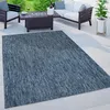 Image de Paco Home Tapis Extérieur Balcon Terrasse Tapis Cuisine Uni Motif Moucheté Bleu 80x150 cm