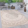Image de Paco Home Tapis Exterieur Terrasse Balcon Tapis Cuisine Oriental Boho Motif Marocain Beige 200x280 cm