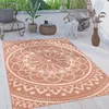 Image de Paco Home Tapis Exterieur Terrasse Balcon Tapis Cuisine Oriental Boho Marocain Orange 160x220 cm