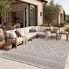 Image de Paco Home Tapis Intérieur & Extérieur Balcon Terrasse Cuisine Motif Boho Diamant Moderne Beige 60x100 cm