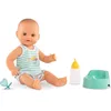 Image de Poupée - COROLLE - Poupon Paul fait pipi - 36 cm - Boit et fait pipi - Livré avec pot biberon et tétine