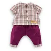 Image de Vêtements pour poupon - COROLLE - 9000142110 - Ensemble 2 pièces - Poupon 36 cm - Velours côtelé bordeaux