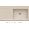 Image de Evier a encastrer 1 bac VILLEROY ET BOCH Subway Style 60 egouttoir à droite vidage manuel Beige CeramicPlus