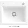 Image de Evier VILLEROY ET BOCH Subway Style 60 S Stone white CeramicPlus finition aluminum brossé