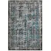 Image de Tapis Imprimé Oriental à Poils Courts Ariya Bleu 160 x 230 cm