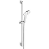 Image de Duravit Universal Set de douche Chromé brillant barre réglable 70 cm douchette 3 jets Click! et flexible anti-torsion