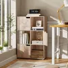 Image de Bibliothèque armoire WOLTU - en MDF - 3 Portes 6 Compartiments- Chêne clair