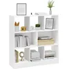 Image de WOLTU Bibliothèque Étagère à Livres 8 Casiers Meuble de Rangement pour Bureau Blanc 98x30x100cm