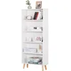 Image de Bibliothèque Meuble de Rangement Étagère WOLTU - Blanc - 60x24x144cm
