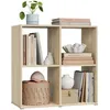 Image de Bibliothèque WOLTU - Meuble 4 Cubes en Bois - Étagère Rangement - Chêne Clair W0ATT0907