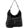 Image de Sac à épaule - TAMARIS - Nele Hobo Bag - Noir - Zippée - Dimensions 37x32x5 cm