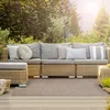 Image de Tapis extérieur terrasse & balcon résistant aux intempéries antidérapant design moderne Trani 60 x 300 cm