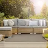 Image de Tapis extérieur terrasse & balcon résistant aux intempéries antidérapant design moderne Pavie 60 x 350 cm