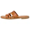 Image de Sandales Plate Cuir Tamaris - Marron