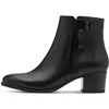 Image de Bottines - TAMARIS - Chic Femme - Talon Large - Cuir Noir - Confort Optimal