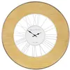 Image de WOMO-DESIGN Grande Horloge Murale XXL Alfheim Ronde Ø85 cm Blanc-Nature en Bois-Métal Style Vintage Décoration Rétro Chiffres