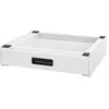 Image de ML-Design Socle pour Machine à Laver avec Tiroir Coulissant Acier Blanc 605x54 cm Antidérapant Support Base de Lave-Linge Kit