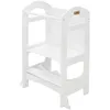 Image de Tour dapprentissage 2in1 pour enfants à partir de 1 an Blanc en bois tableau inclus de Joyz