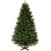 Image de FAIRYTREES Sapin de Noël Artificiel Nordmann Premium 220 cm Éléments naturels moulés par Injection Fabriqué en UE Support en Bois
