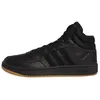 Image de Baskets - Adidas - Original Hoops 3.0 Mid - Cuir - Lacets - Noir