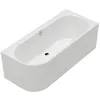 Image de Baignoire murale semi-îlot dangle VILLEROY & BOCH Oberon 2.1 blanc brillant version droite