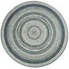 Image de Tapis dextérieur Pour terrasse et balcon Zoe Bleu Rond de 120 cm de Diamètre