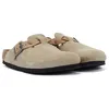 Image de Sabots en daim taupe pour femme - EUR 41