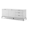 Image de Lowboard Eliza 150x60cm avec 3 tiroirs 2 portes Blanc Vicco 49465