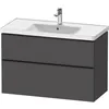 Image de Meuble de salle de bain - DURAVIT - D-Neo - 98 cm - Gris mat - 1 tiroir coulissant