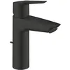 Image de Mitigeur monocommande lavabo - GROHE Start - 234552432 - Noir mat - Taille M - Bec moyen - Economie deau - Tirette et vidage