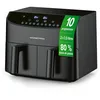 Image de Friteuse à air chaud - GOURMETmaxx - Double chambre 2x35L - 2400 W - 10 programmes