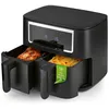Image de GOURMETmaxx Friteuse à air chaud double panier 2x 4l 2600W noir mat/inox