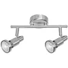 Image de OSRAM Spot LED GU10 2 têtes orientable avec LED OSRAM blanc chaud (2700 K) spot plafond ou applique en nickel 52W 460 lm