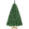 Image de Yaheetech Sapin de Noël Artificiel avec Support en Métal et Bois en Forme X avec 437 Branches 152 cm H Vert