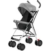 Image de Poussette Canne 0-4 ans - LVHCMFOHM - Avec Moustiquaire et Capote en Trois Parties - 45x67x100 cm - Gris