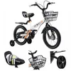 Image de Vélo pour enfants 16 pouces XJING avec autocollants adapté aux garçons et filles de 5 à 7 ans blanc