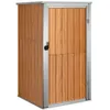 Image de  SOLDES SEPT)Abri de jardin/Garage - ROUMEI - Armoire et Mur Abri à outils de jardin marron 88x89x161 cm acier galvanisé &2111269