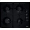 Image de Table cuisson gaz BOSCH PBP6B6B80 - 4 foyers - L 43 x P 51 cm - Revêtement acier émaillé - Noir