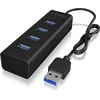 Image de Concentrateur (hub) RAIDSONIC ICY BOX IB-HUB1409-U3 - 4 ports USB 3.0 - Noir