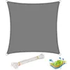 Image de WOLTU Voile d’ombrage en HDPECarré 4x4 m Gris