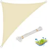 Image de Voile dombrage triangulaire WOLTU en HDPE 3.6x3.6x5.1m crème - résistant aux déchirures et respirant